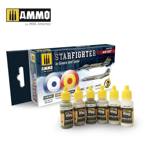 Ammo MIG 7232 - Acrylic Paint Set Aircraft (4x 17ml) - Starfighter In Greece And