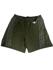 Adidas Men  s DESIGNED-FOR-TRAINING 3-STRIPES SHORTS Large 7  Green