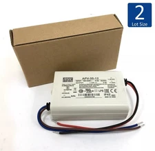 Lot of 2 NEW Mean Well 12V/3A LED Lighting Driver Power Supply APV-35-12