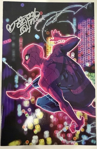 AmazIng Spider-Man 1 Incentive 1:500 Virgin Variant Signed by Rose Besch