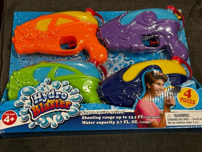 #ad #ad Hydro Blaster Water Guns 4 Pc Set Sealed $5.00