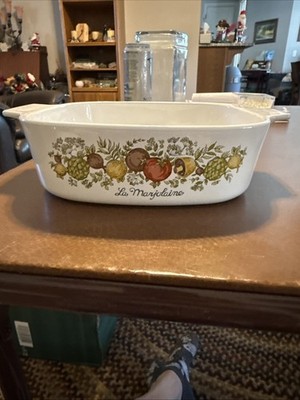 RARE Vintage La Marjolaine Spice Of Life 2 QT Corning Ware A-2-B Casserole