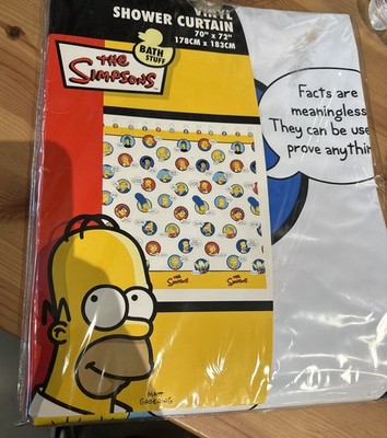 2005 The Simpsons Vinyl Shower Curtain Sealed Does Not Include Shower Rings