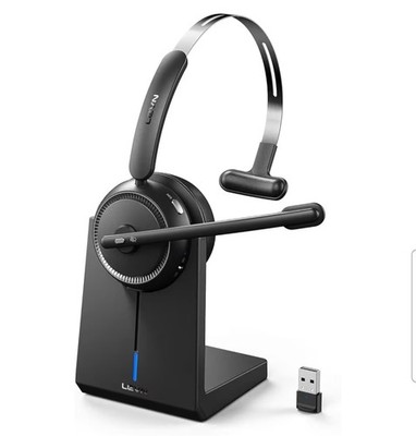 LEVN Wireless Headset 5.2 for Call Center, Bluetooth Headphones with Mic CT001