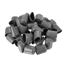 50pcs Rubber End Caps 14mm ID Vinyl Cap Cover Screw Protectors Dark Grey