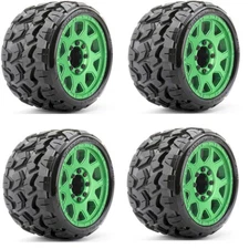 Powerhobby 1/8 SGT 3.8 Tomahawk Belted Mounted Tires Low Profile Green (4)
