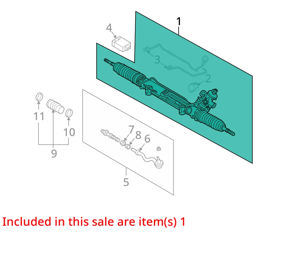 2006 BMW X3 rack de direção e pinhão fabricante de equipamento original 137K milhas - LKQ428950355 - Imagem 4 de 4