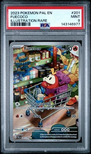 Pokemon TCG Fuecoco 201/193 Paldea Evolved Illustration Rare PSA 9