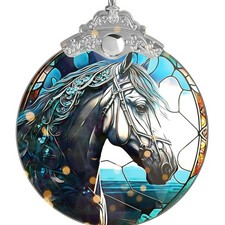 Beautiful Horse Ornament for Christmas   Acrylic Holiday Keepsake