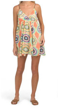 Multi Colored Summer Dress, Women's Size Large, Sleeveless, V Neck