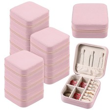 12 Pcs Mini Travel Jewelry Case Bridesmaid Proposal Gift Boxes, Small PU Leat...