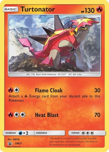 Turtonator - SM27 Holo Promo Sun & Moon Promo Pokemon Lightly Played
