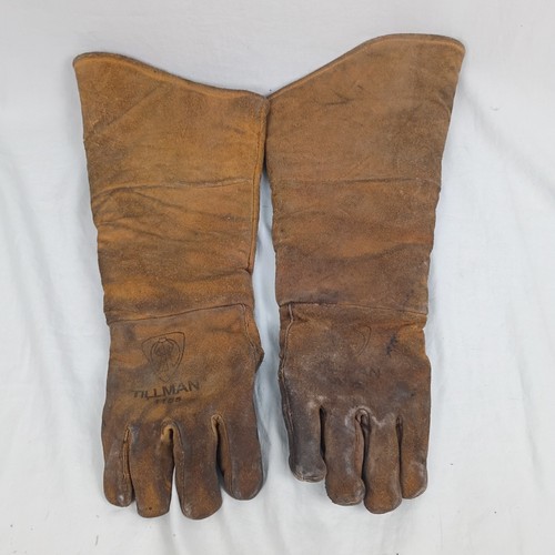 Tillman Gloves 1155 Long L Cowhide Leather Stick MIG Welding Welders Lined Work 