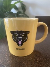 BEYONCE Panter 14 Oz Coffee Mug Yellow New