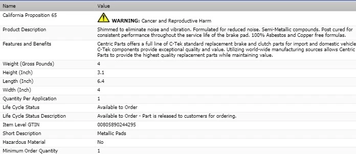 BRAKE PADS FRONT SEMI-METALLIC LEFT & RIGHT SET FOR 1985-1991 FERRARI TESTAROSSA Foto 4 de 4