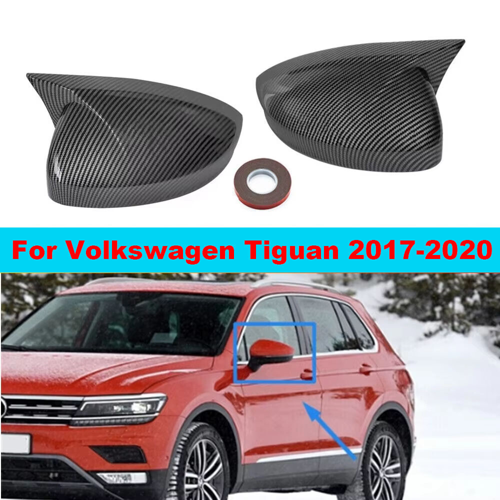 For Volkswagen Tiguan 2017-2020 Rearview Side Mirror Cover Wing Cap Trim Add on