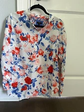 Talbots Plus Women's Floral Print Blouse Size X