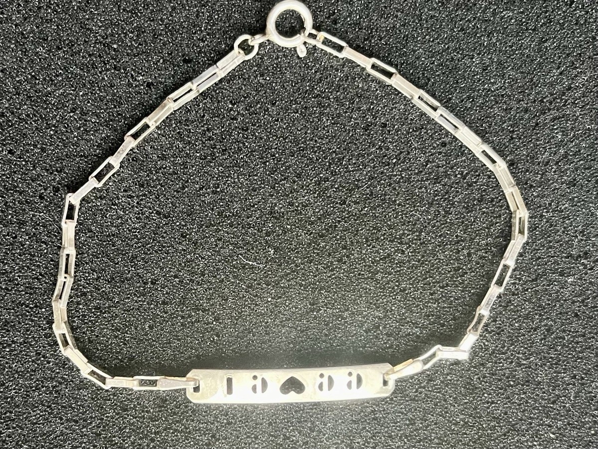 アクセサリー heart vintage silver 925 bracelet Vintage Sterling Silver Multi Heart Link Line Bracelet **RL