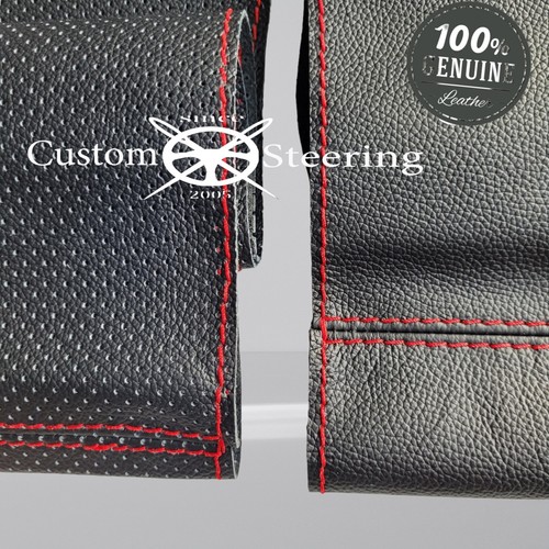 SCHWARZE PERFORIERTE LEDERLENKRADABDECKUNG FÜR OPEL VAUXHALL VIVARO B 14 - 18 - Bild 6 von 30