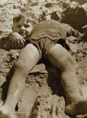 Headless Boy Fun Illusion - Sandy Beach - 4 x 6 inch Photo Print