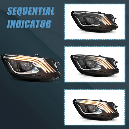 VLAND Scheinwerfer für 2014-2017 Mercedes Benz S Class Sedan W222 blau Animation - Bild 3 von 8