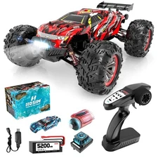 Hosim 1:10 Brushless RC Cars Remote Control Truck 4WD High Speed 68+KMH X-07 Red