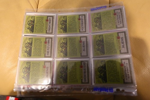 FRIGHT FLICKS 1988 TOPPS COMPLETE SET 90 TRADING CARDS + 11 STICKERS MANY FILMS - Foto 14 di 22