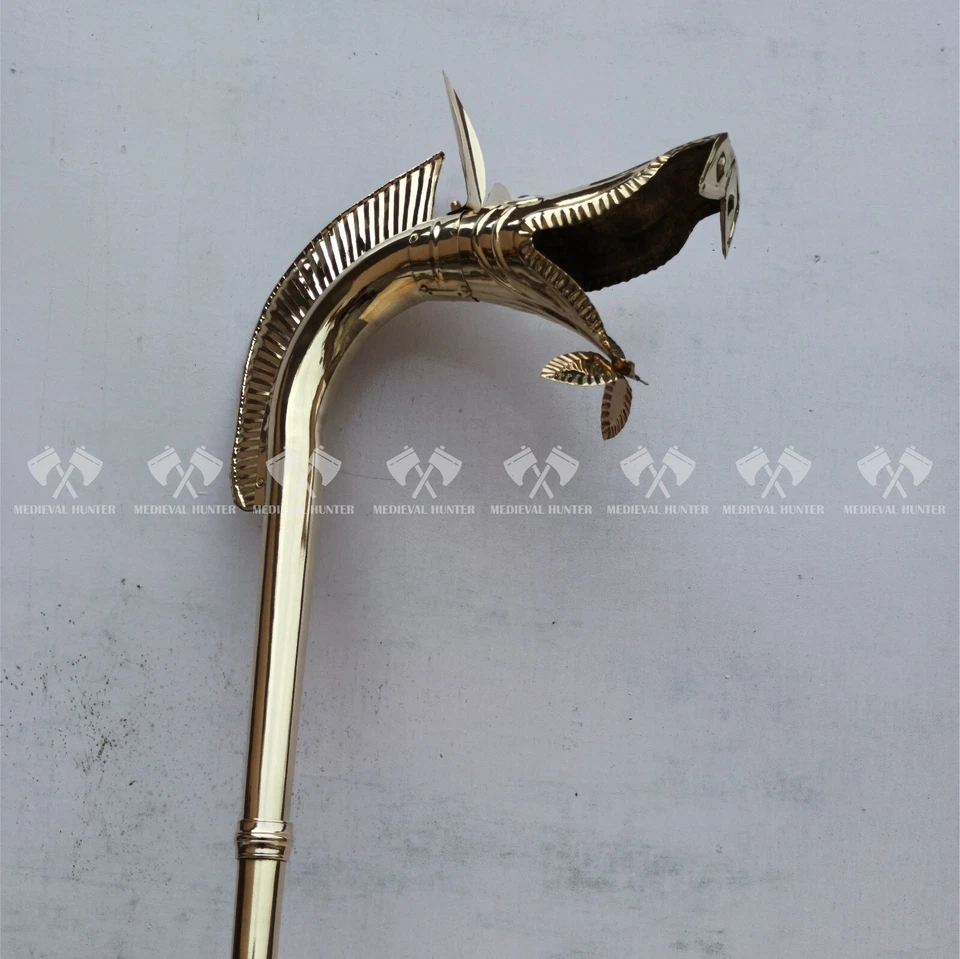 Carnyx of Tingtinac Celtic Brass War Functional Trumpet Horn Halloween - Bild 3 von 4