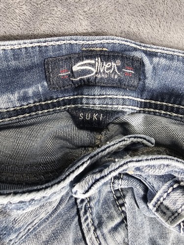 Silver Jeans Womens Suki Capri Light Wash Distressed Women's 30x22.5 - Picture 8 of 9