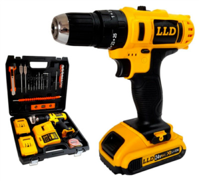 TRAPANO AVVITATORE A DOPPIA BATTERIA DA 24V OMAGGIO LITIO A PERCUSSIONE VALIGIA - Foto 9