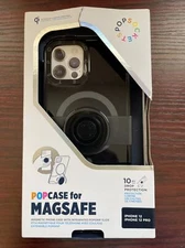 PopSockets PopCase with MagSafe for iPhone 12/12 Pro PopCase Slide Black Grip