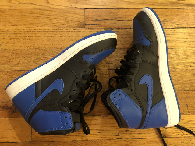 Nike Air Jordan 1 Retro Hi OG Black/Royal-White 575441-007 sz 7Y