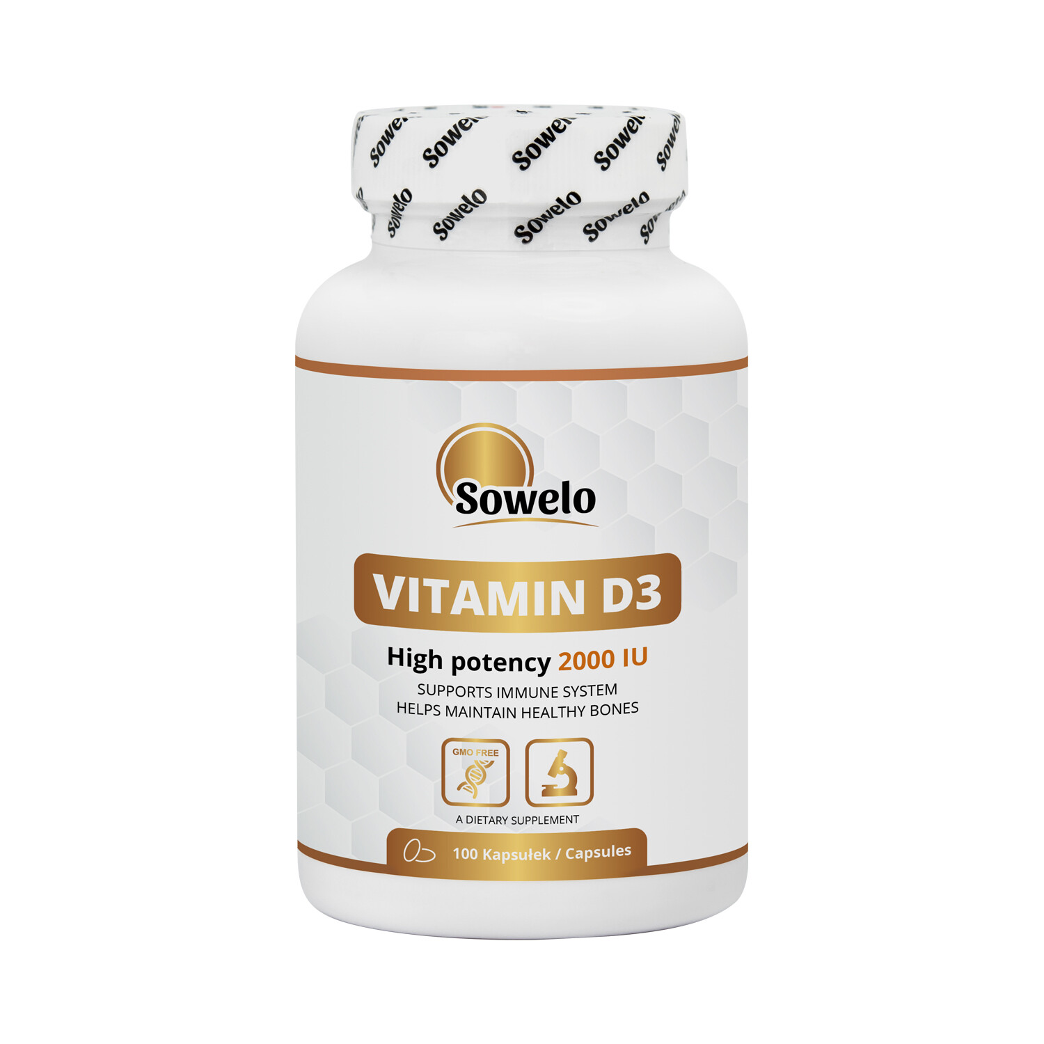 SOWELO Vitamin D3 2000 IU Softgels Mit Hochwirksamen Starken Knochen