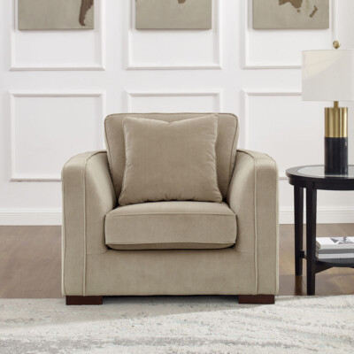 Hydeline Albert Fabric Chair, Memory Foam and Springs Seating