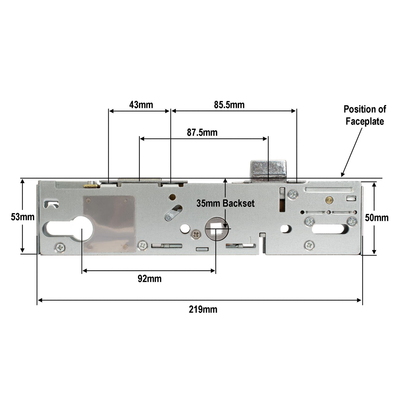 ERA UPVC Door Lock Gearbox Saracen Surelock Multipoint 35mm Backset