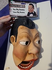 You Big Dummy Ventriloquist Doll Mask Harness Movable Mouth Woody Costume Latex