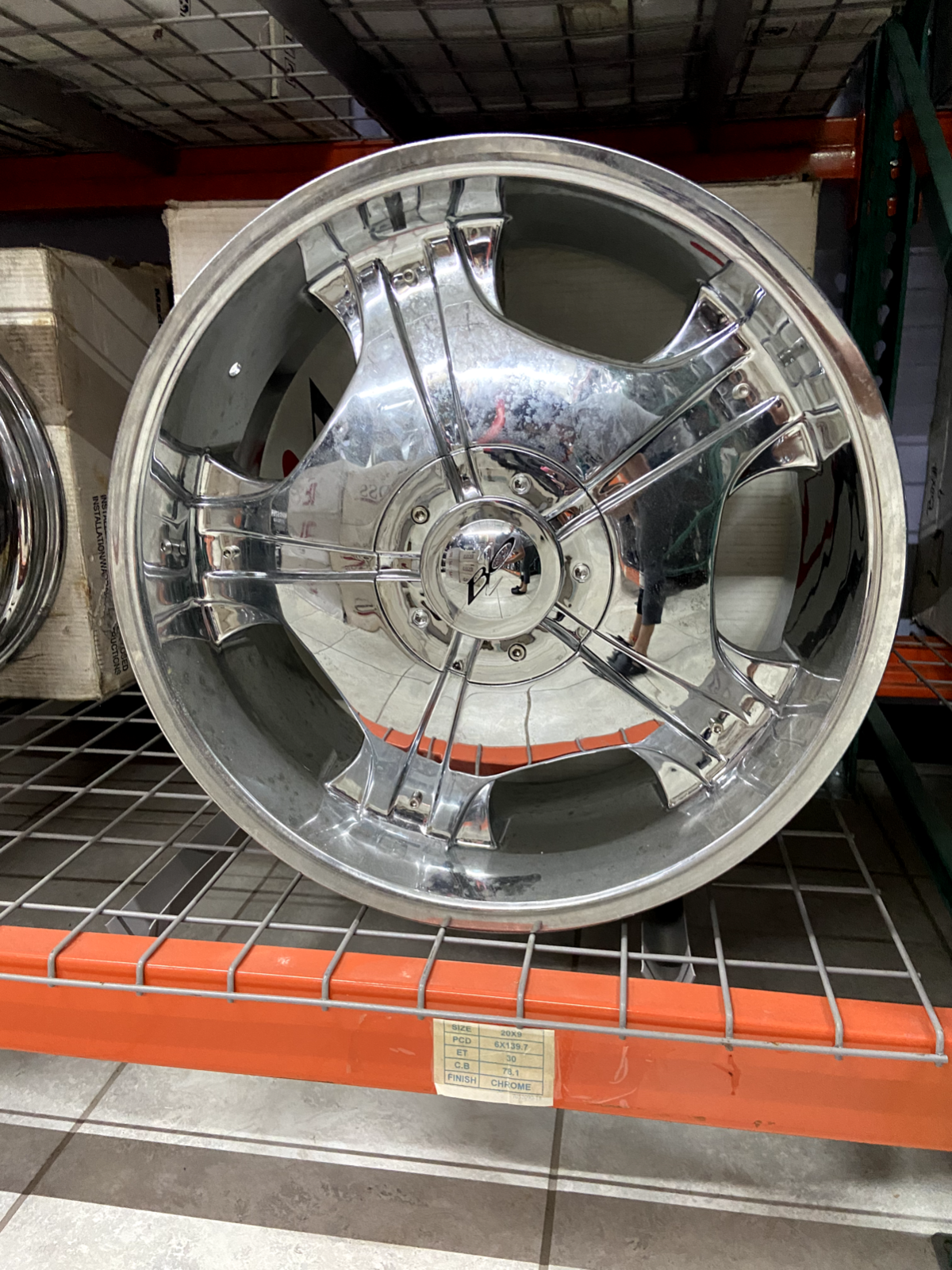 (4) BZO WHEELS CHROME 20x9 6x139.7 OFFS 30 HUB 78.1 CADILLAC CHEVY GMC ...