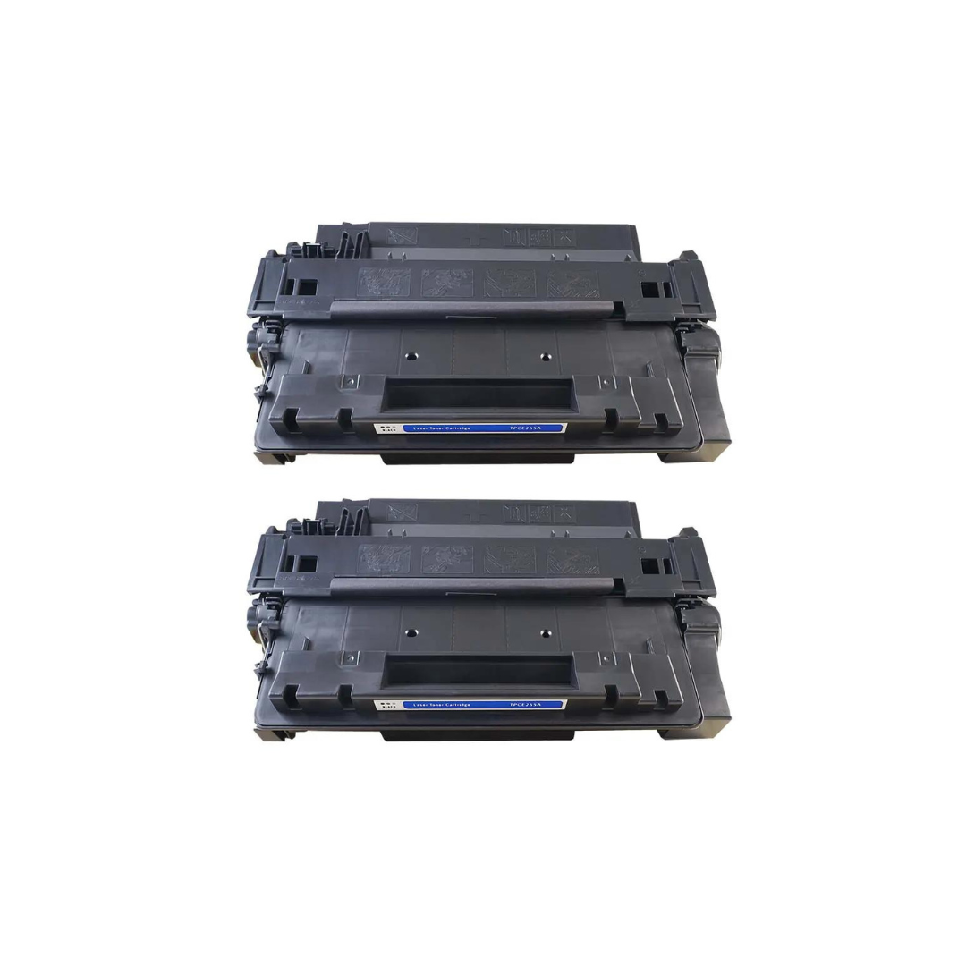 2 Toner compatibile per HP CE255A 55A LaserJet MFP M525 M525c M525dn P3015