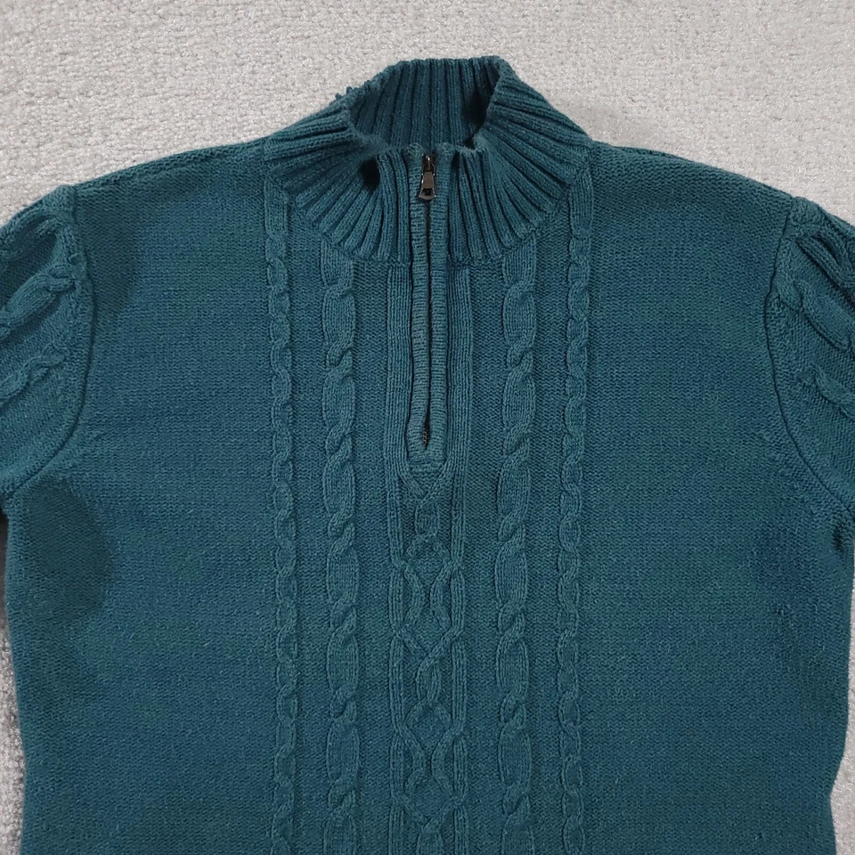 Northcrest длинным рукавом рубашка женщин средний 10-12 трикотажа 1/4 молнии фотографии - Изображение 3 из 4