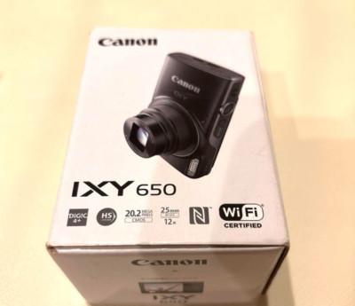 excellent Canon IXY 650 Power Shot Black 20.2MP Compact Digital Camera JAPAN