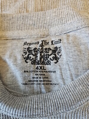 Beyond the Limit Mens Waffle Thermal Crew Neck Shirt Light Gray