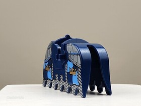 LEGO Castle Horse Barding Blue Gold Crown Silver Mail 2490pb90 7094 Armor NEW