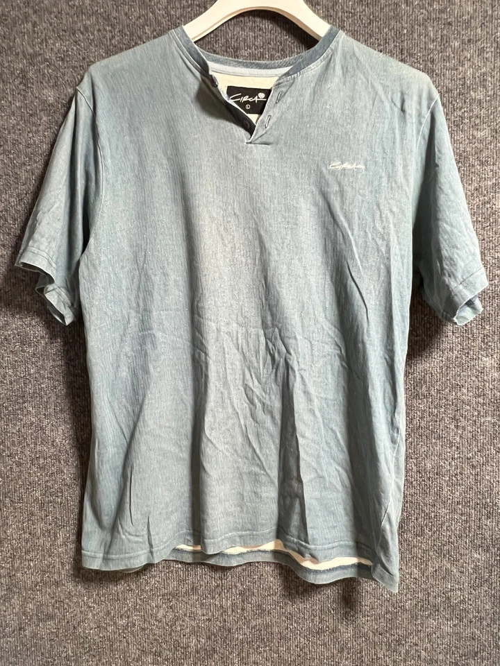 Circa Mens Henley Pullover Shirt Blue green Mens Large - Image 4 of 4