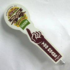 RARE HTF TWO ROADS SAISON WOODEN LARGE OFFICIAL BEER TAP HANDLE KNOB BREWERY