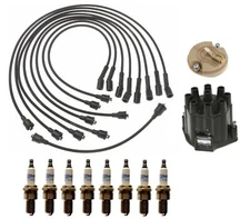 ACDelco Ignition Kit Distributor Rotor Cap Wire Spark Plugs .035" For Chevrolet