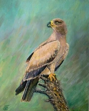 Oil painting original material hardboard, handmade 12 x 9 inches