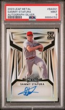 2023 Leaf Metal AUTO Silver 2/10 SAMMY STAFURA Cincinnati Reds PSA 9 MINT