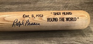 ‘’RARE’’Ralph Branca Auto Shot Heard Round Word Bat, Steiner&MLB +cut-auto @ N/C