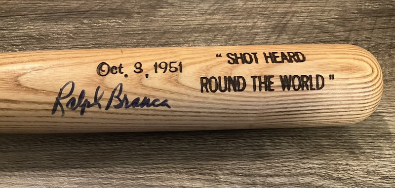 ‘’RARE’’Ralph Branca Auto Shot Heard Round Word Bat, Steiner&MLB +cut-auto @ N/C
