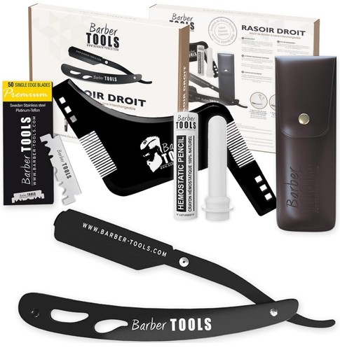 Kit da rasatura uomo - Rasoio per barba uomo/taglio a mano per barba + Accessori - Foto 2 di 15